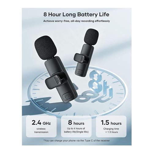 K9 Wireless Lavalier Microphone Set — vista 3