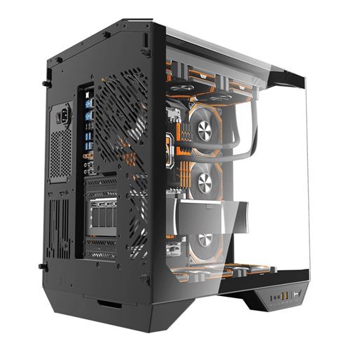 darkFlash DY470 Tempered Glass ATX Mid-Tower Computer Case - Black — vista 3