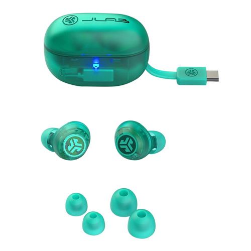 JLab Go Pop Active Noise Canceling True Wireless Bluetooth Earbuds - Teal — vista 3