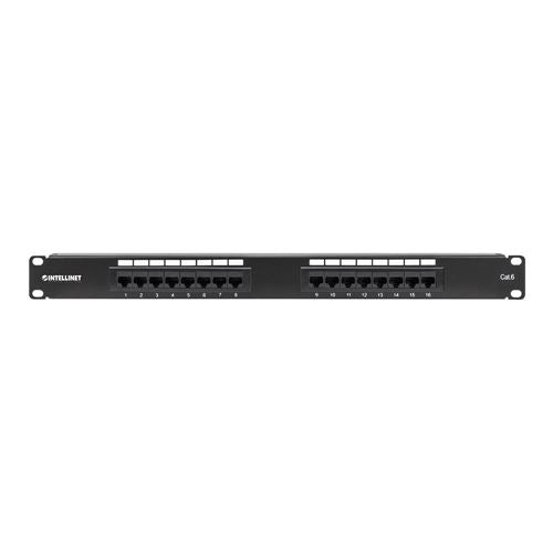 Intellinet Cat6 16 Port 1U Patch Panel — vista 3