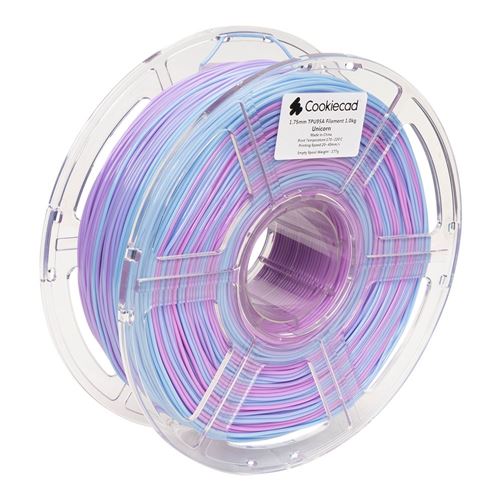 Cookiecad 1.75mm TPU 3D Printer Filament 1.0 kg (2.2 lbs.) Spool - Unicorn — vista 3