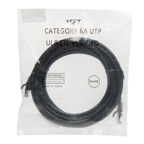 PPA 15 Ft. CAT 6a Snagless Ethernet Cable - Black — vista 3