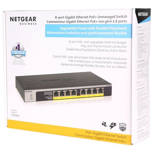 NETGEAR GS108LP 8-Port Gigabit Ethernet Unmanaged PoE Switch
8 x PoE+ at 60W upgradeable, — vista 4