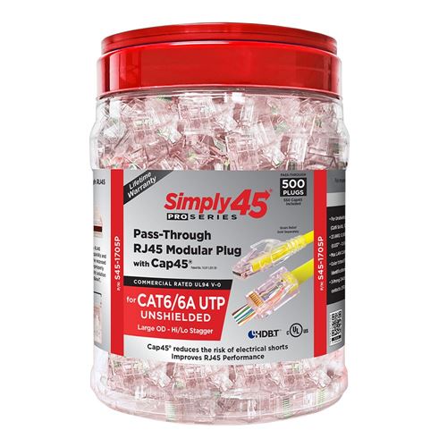 PROSeries Pass Through - Red Tint (50 Piece Clamshell)
Cat5e UTP with Cap45 — vista 4