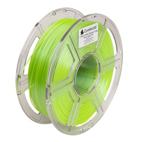 Cookiecad 1.75mm PETG 3D Printer Filament 1.0 kg (2.2 lbs.) Spool - Green Apple Elixir — vista 4