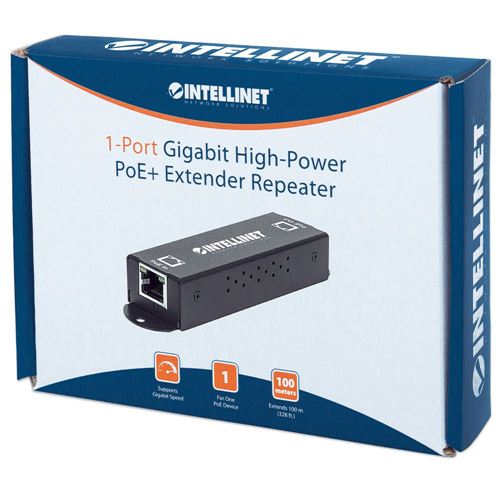 Intellinet Gigabit High-Power PoE+ Extender Repeater — vista 4