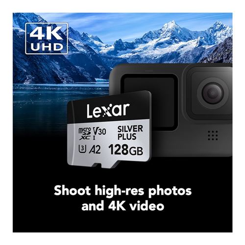 Lexar 128GB Professional SILVER PLUS UHS-I microSDXC Class 10 U3 V30 Flash Memory Card wit — vista 4
