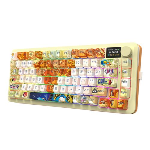 Redragon FLEKACT K708GF-RGB-PRO 3 Modes Mechanical Keyboard - Beige — vista 4