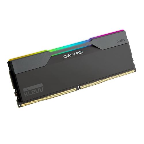 KLEVV CRAS V RGB 32GB (2 x 16GB) DDR5-6000 PC5-48000 CL30 Dual Channel Desktop Memory Kit 5AGU880-60A300G - Obsidian Black — (4)