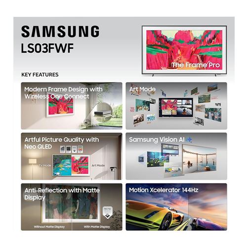 Samsung LS03HW The Frame Pro 65" Class (64.5" Diag.) 4K Ultra HD Smart QLED TV — vista 4