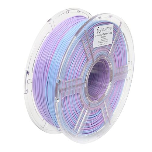 Cookiecad 1.75mm Unicorn (Rainbow Transition) PLA 3D Printer Filament - 1kg Spool (2.2 lbs — vista 4