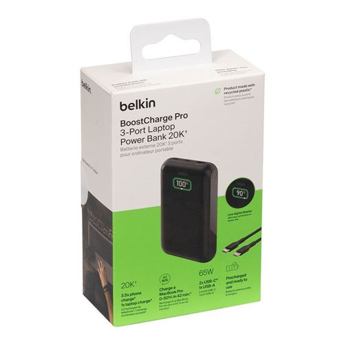 Belkin BoostCharge Pro 3-Port Laptop Power Bank 20k — vista 4