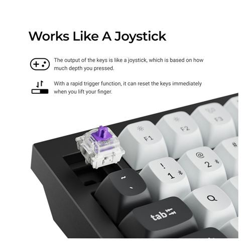 Keychron Q1 HE Keyboard Swappable RGB Backlight Nebula Switch Knob Version - Black — vista 4