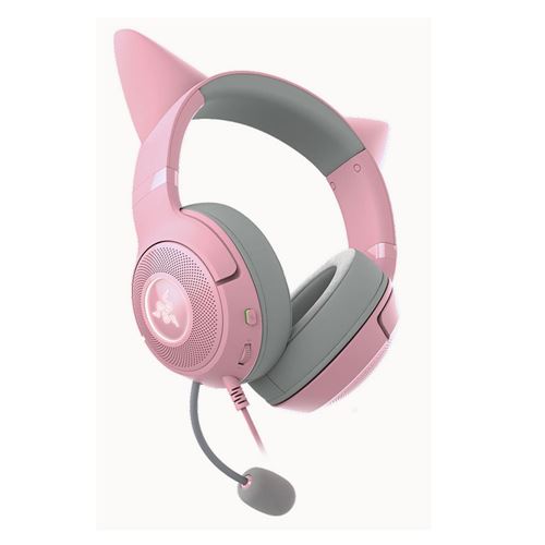 Razer Kraken Kitty V2 USB Headset with RGB Kitty Ears - Quartz — vista 4