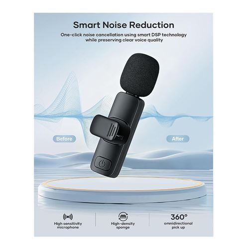 K9 Wireless Lavalier Microphone Set — vista 4