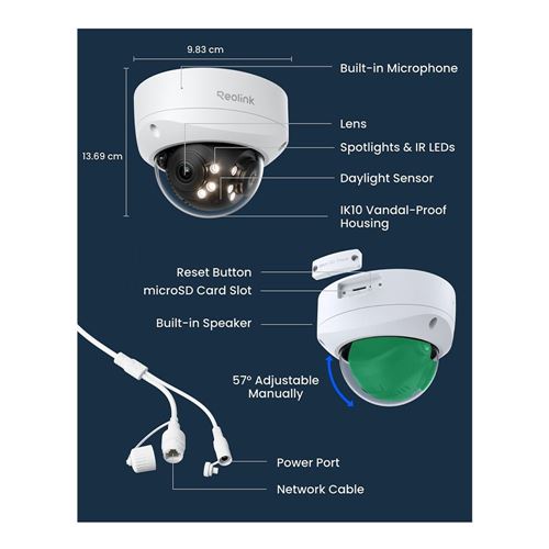 Reolink Duo P757 Panoramic Vandal Proof Security Camera - White — vista 4
