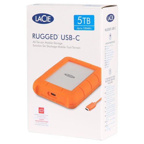 LaCie Rugged 5TB USB-C External Hard Drive — vista 4