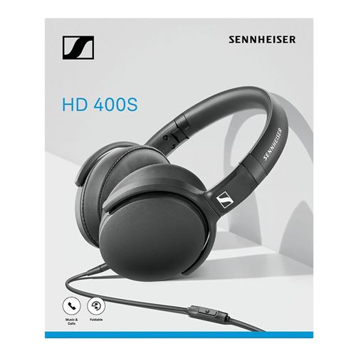 Sennheiser HD 400S Closed Back Wired Headphones - Black — vista 4