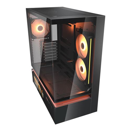 Cougar CFV235 Vision Tempered Glass ATX Mid-Tower Computer Case - Black — vista 4