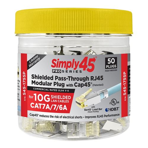 PROSeries Pass Through Shielded Yellow Tint, Hi/Lo Stagger - 50pc Jar
Cat7a/7/6a/6 STP, C — vista 4