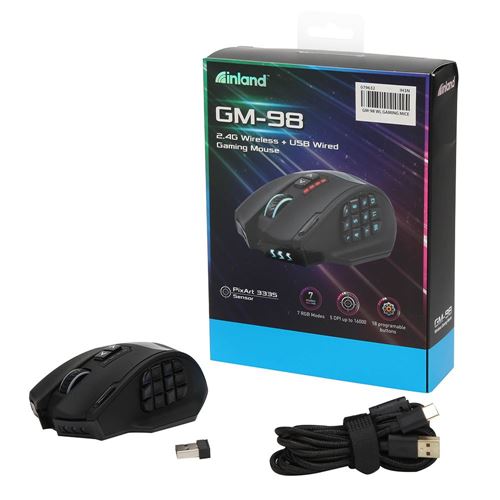 Inland GM98 Wired/ Wireless Optical Gaming Mouse — vista 4