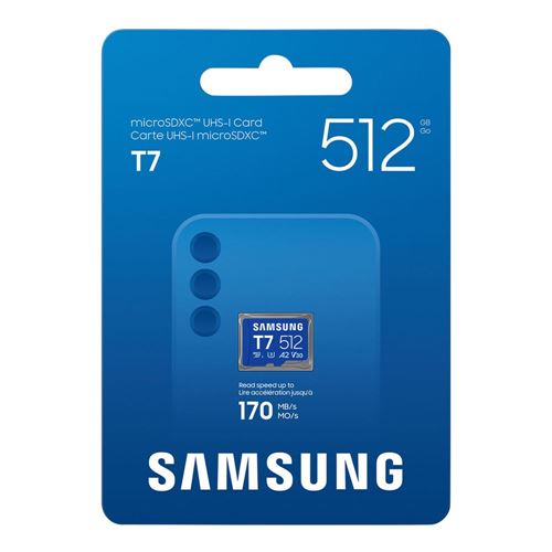 Samsung T7 512GB microSDXC Card UHS-I Flash Memory Card Class 10 U3 V30 A2 Memory Card — vista 4