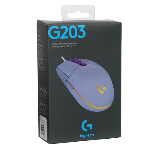Logitech G G203 LIGHTSYNC Gaming Mouse - Lilac — vista 4