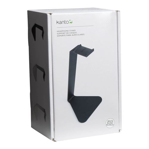 Kanto H1W Universal Headphone Stand with Curved Silicone Padding - White — vista 4