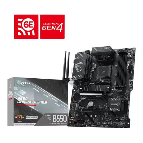 MSI B550 GAMING WIFI6E AMD AM4 ATX Motherboard — vista 4