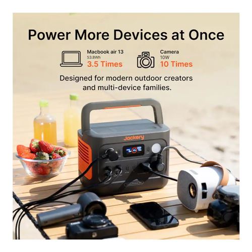 Jackery Explorer 300 v2 Portable Power Station with SolarSaga 40 Air — vista 4