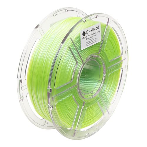 Cookiecad 1.75mm PLA 3D Printer Filament Single Color 1.0 kg (2.2 lbs.) Spool - Green Appl — vista 4