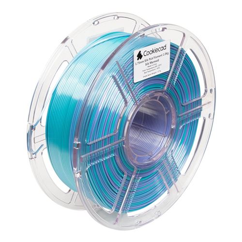 Cookiecad 1.75mm PLA Silk 3D Printer Filament Multi Color Color 1.0 kg (2.2 lbs.) Spool - — vista 4