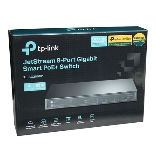 TP-LINK JetStream 8-Port Gigabit Smart Switch with 4-Port PoE — vista 4