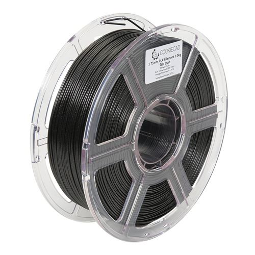 Cookiecad 1.75mm PLA Translucent 3D Printer Filament 1.0 kg (2.2 lbs.) Spool - Star Dust
— vista 4