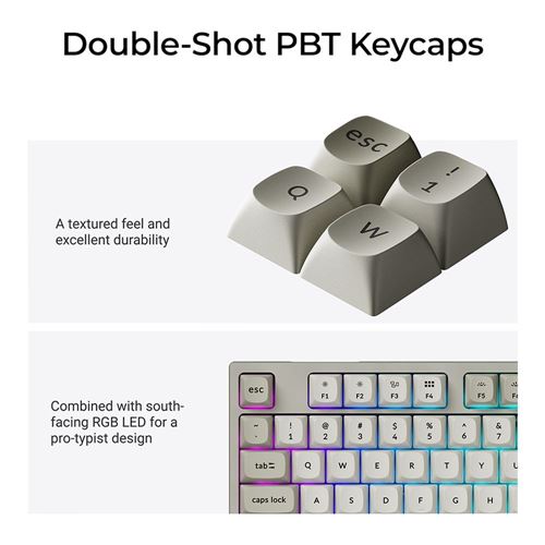 Keychron C2 Pro 8K RGB Mechanical Gaming Keyboard - Retro — vista 4