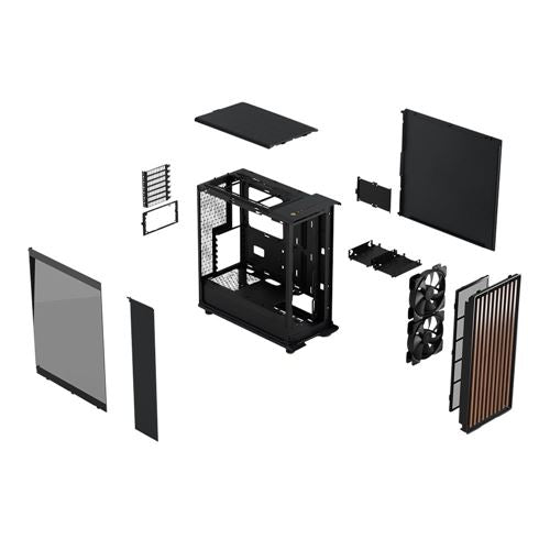Fractal Design North Tempered Glass ATX Mid-Tower Computer Case - Black/Walnut — vista 4