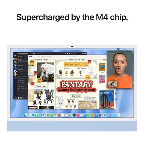 iMac 24" - Apple M4 10-Core CPU - 16GB RAM - 256GB SSD - 10-Core GPU - macOS - Blue - MWV13LL/A — vista 4