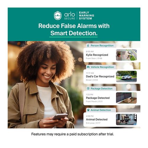 Arlo Essential v3 Security Camera - White (Three Pack) — vista 4