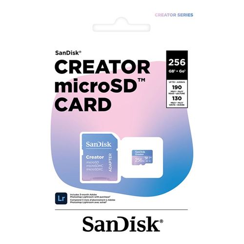 Sandisk Creator Series 256GB microSDXC Card UHS-I Flash Memory Card Class 10 U1 V30 A2 Mic — vista 4