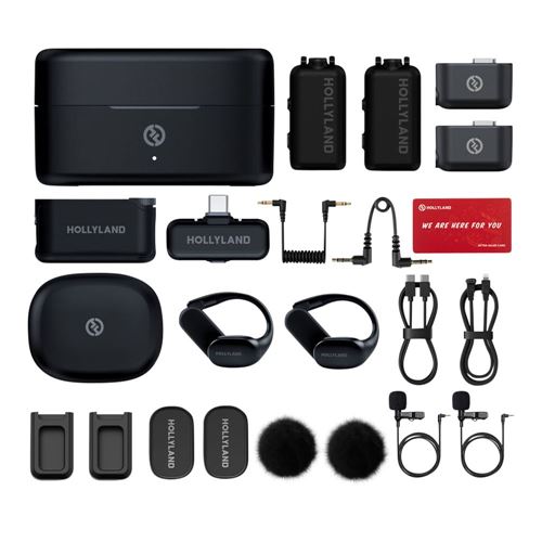 HOLLYLAND LARK MAX 2 Ultimate Combo Wireless Lavalier Microphone Set (2x Transmitters, 1x — vista 4