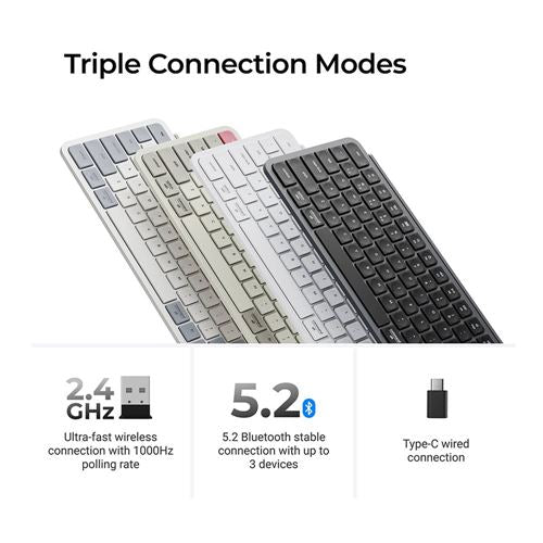 Keychron B6 Pro Wireless Scissor Keyboard - Ivory White — vista 4