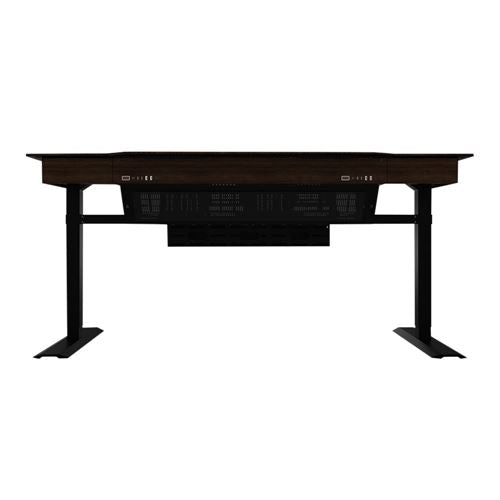 Lian Li DK-07 Wood Dual Chamber eATX Tempered Glass Computer Desk Case - Black — vista 4