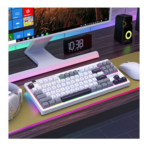Redragon OTIIM MCK729 PRO 80% Wireless Mechanical Gaming Keyboard - White/Gray — vista 5