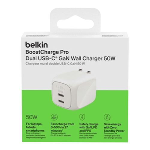 Belkin Dual USB-C GaN Wall Charger 50W — vista 5