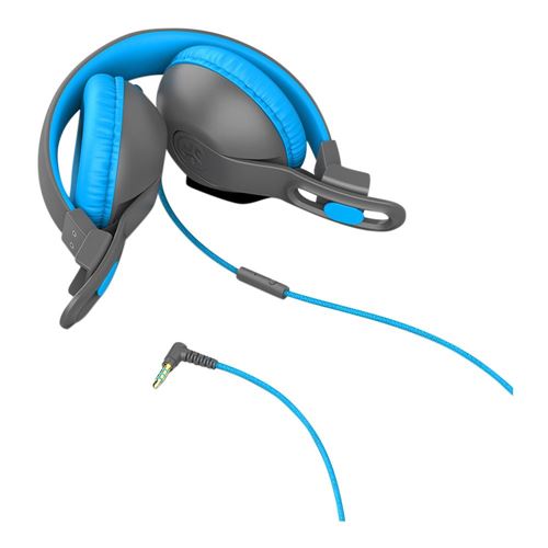 JLab JBuddies Studio 2 On-Ear Kids Wired Headphones - Graphite/Blue — vista 5