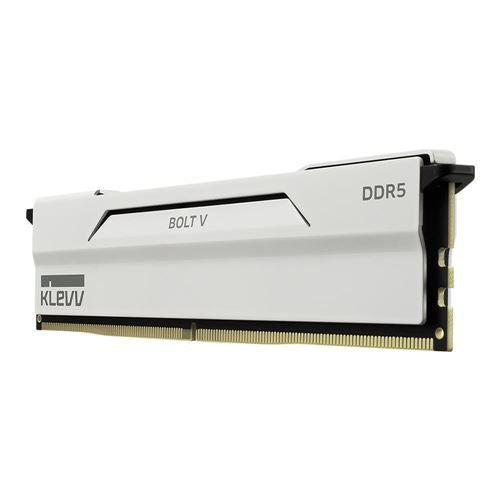 KLEVV BOLT V 32GB (2 x 16GB) DDR5-6400 PC5-51200 CL30 Dual Channel Desktop Memory Kit 5AGUA80-64B300I - Pure White — detalle