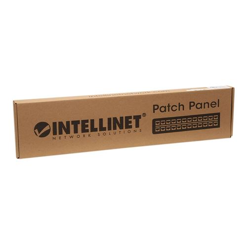 Intellinet Cat 6a Shielded Half-U 24 Port Patch Panel — vista 5