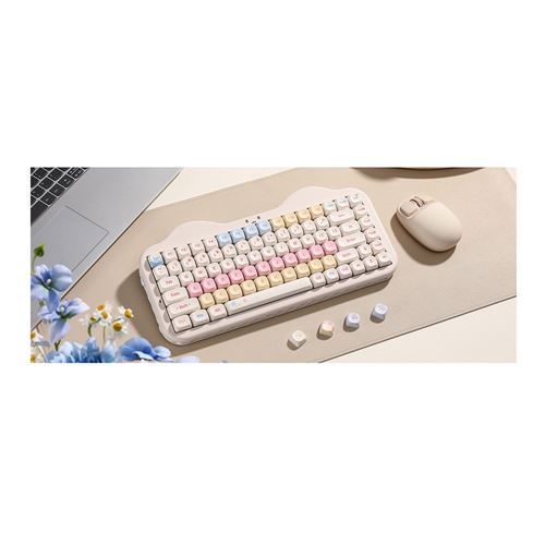 Yunzii C75 Cake Meow Wireless Mechanical Keyboard - Beige — vista 5