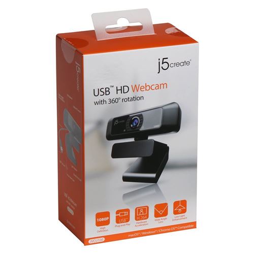 j5create JVCU100 HD 1080p Webcam with 360° Rotation — vista 5