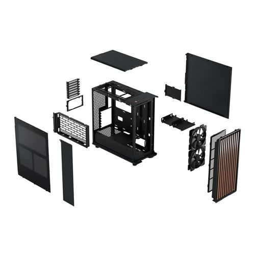Fractal Design North Mesh ATX Mid-Tower Computer Case - Black/Walnut — vista 5